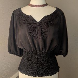 Black XOXO blouse top